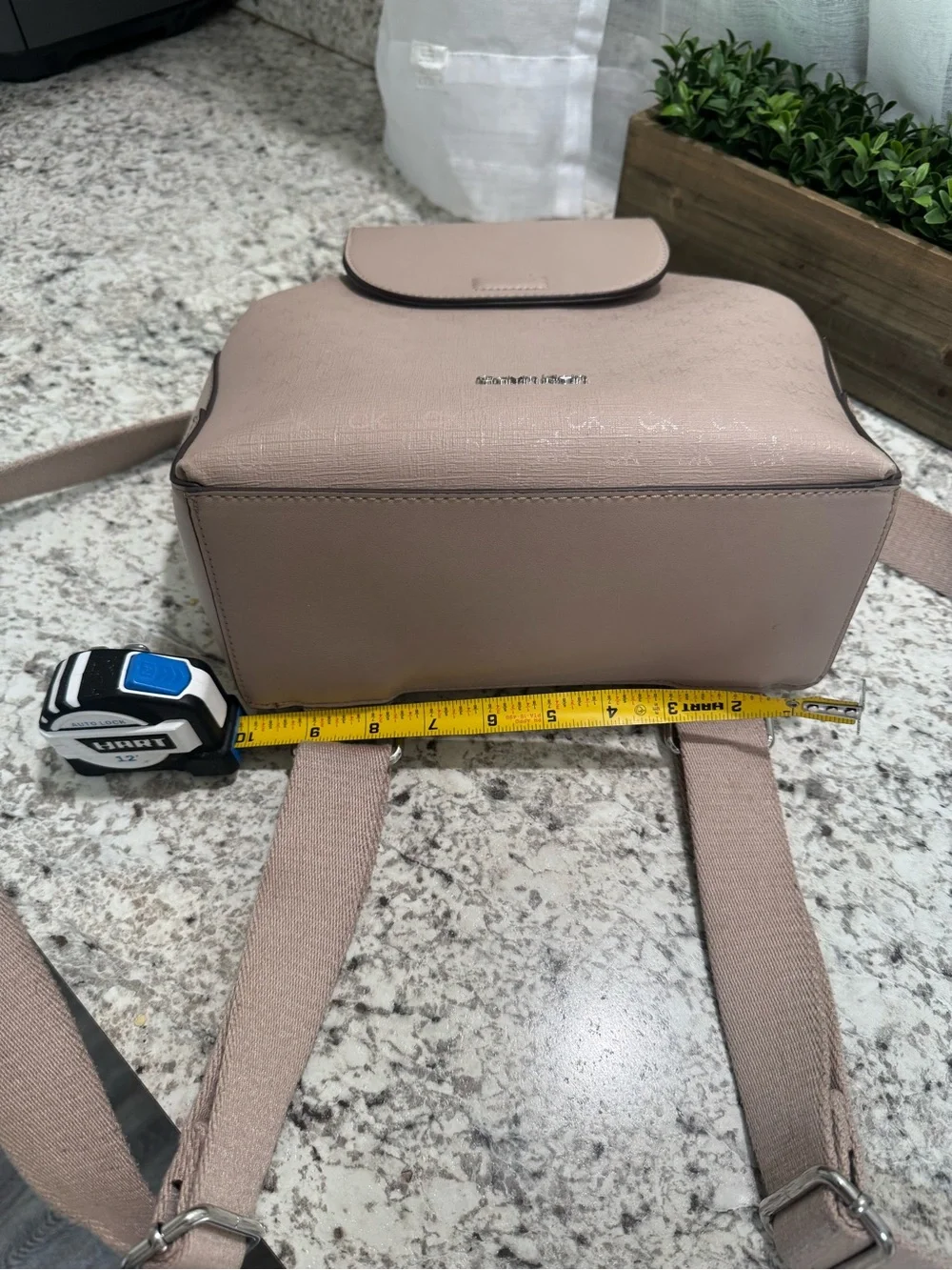 Calvin Klein Blush Pink Logo-Print Backpack
